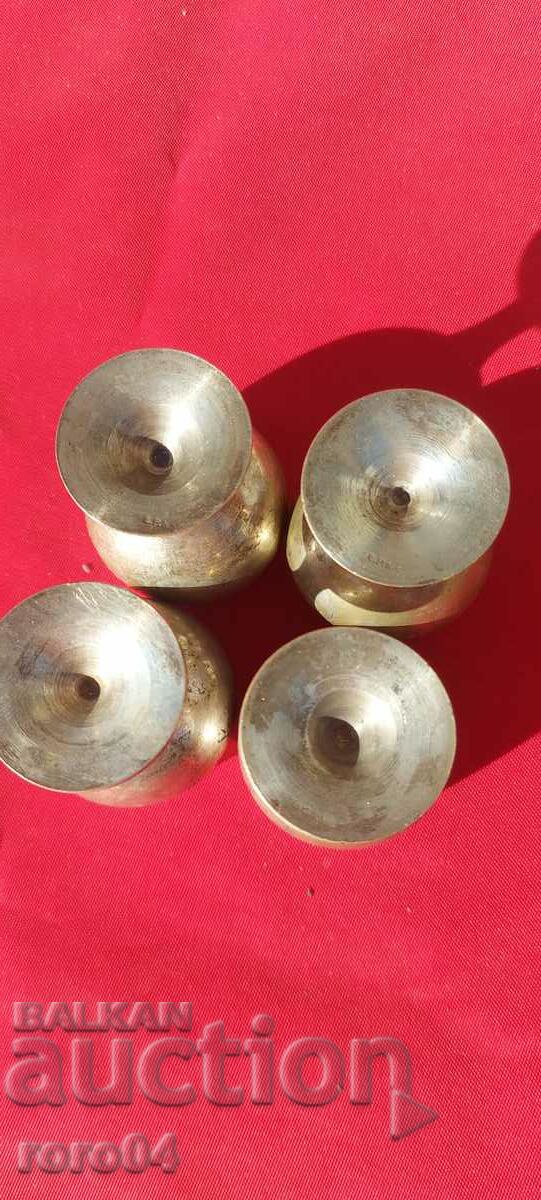 CUPS - SILVER PLATED - MARKED - E.P.N.S. - 5 CUPS - SILVER PLATED - MARKED - E.P.N.S. - 5