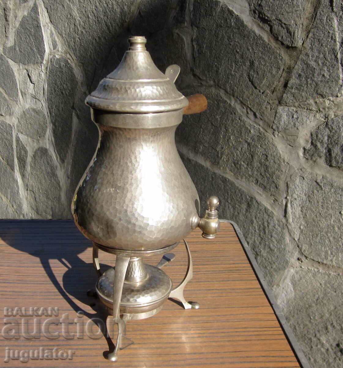 Auction  vintage spirit kettle complete set with spirit hot plate