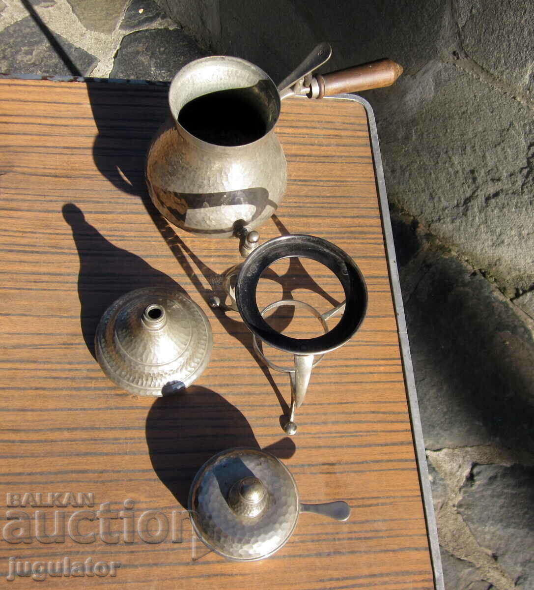 vintage spirit kettle complete set with spirit hot plate - 5