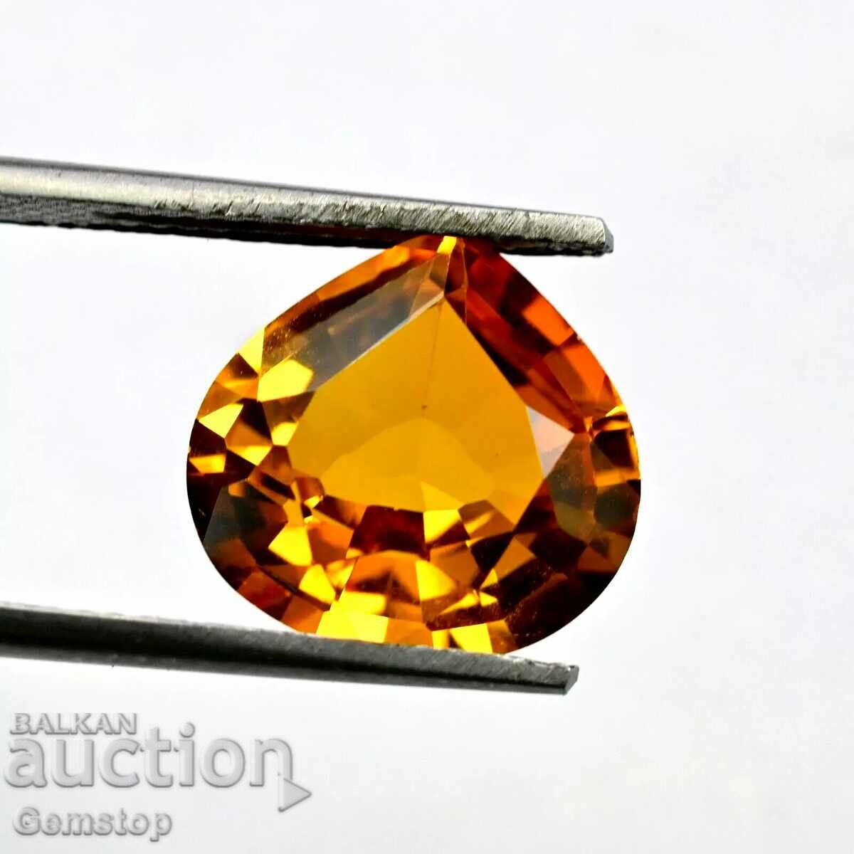 BZC! 3.20 ct natural sapphire pear cert.GGL from 1st!