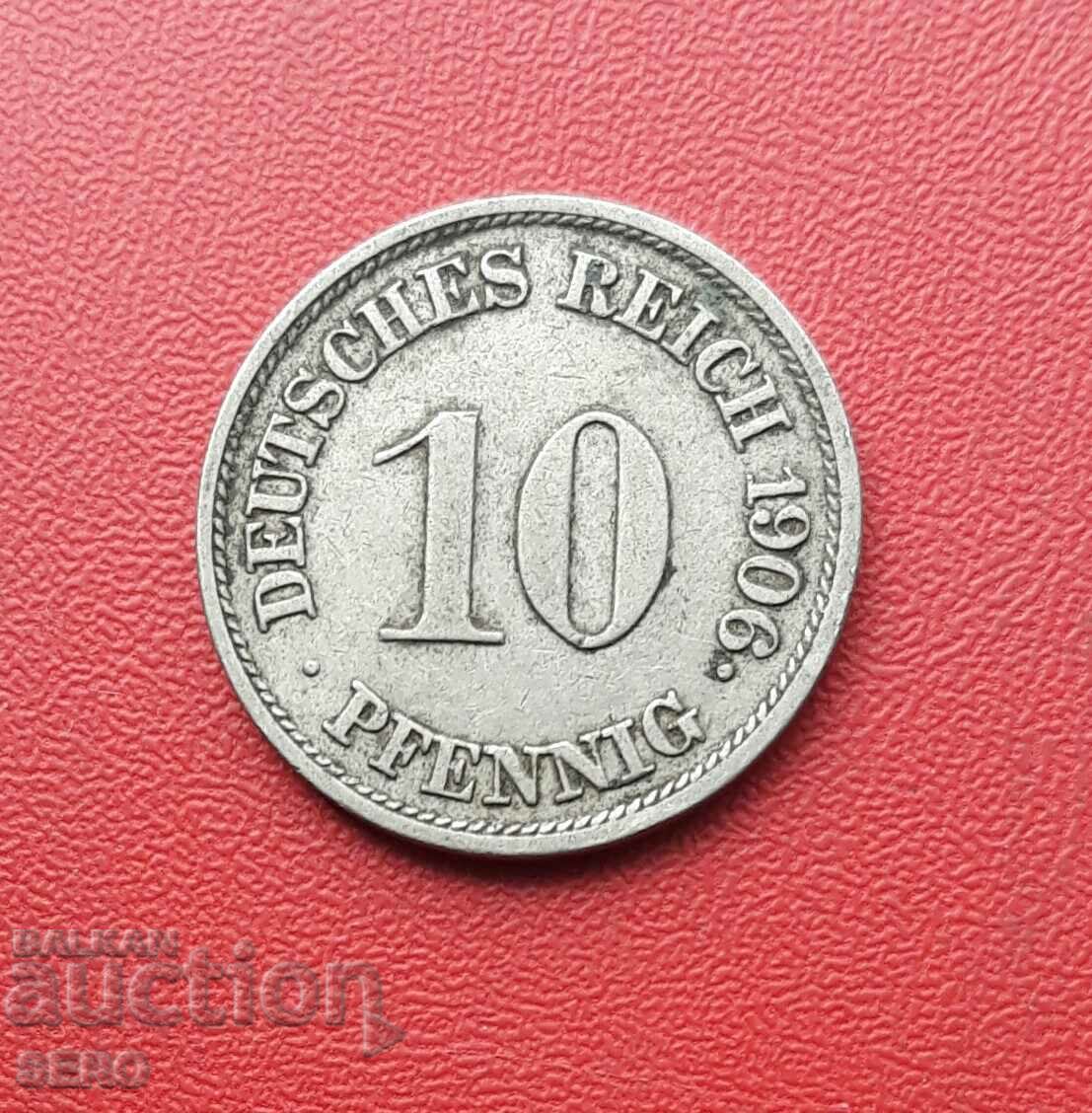 Germany-10 Pfennig 1906 J-Hamburg