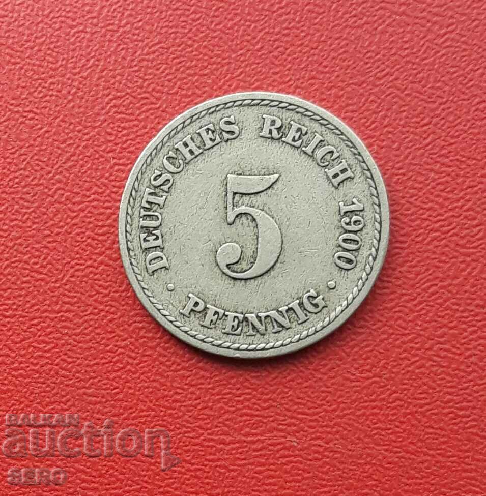 Γερμανία-5 pfennig 1900 A-Berlin