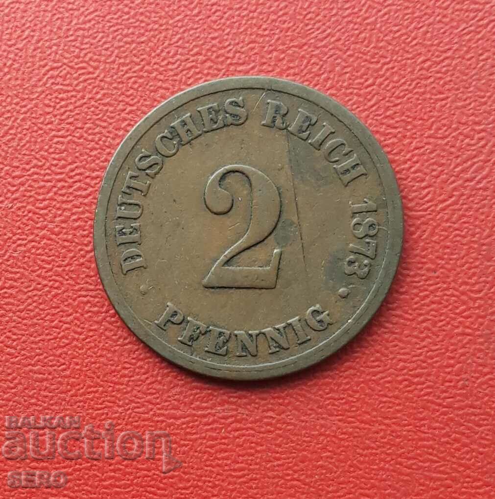 Γερμανία-2 pfennig 1873-πολύ σπάνια χρονιά