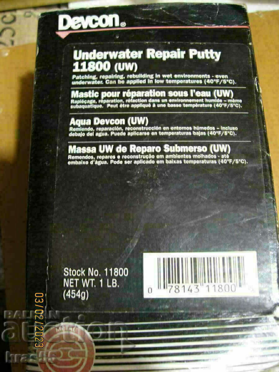 Putty for underwater repair Putty for underwater repair