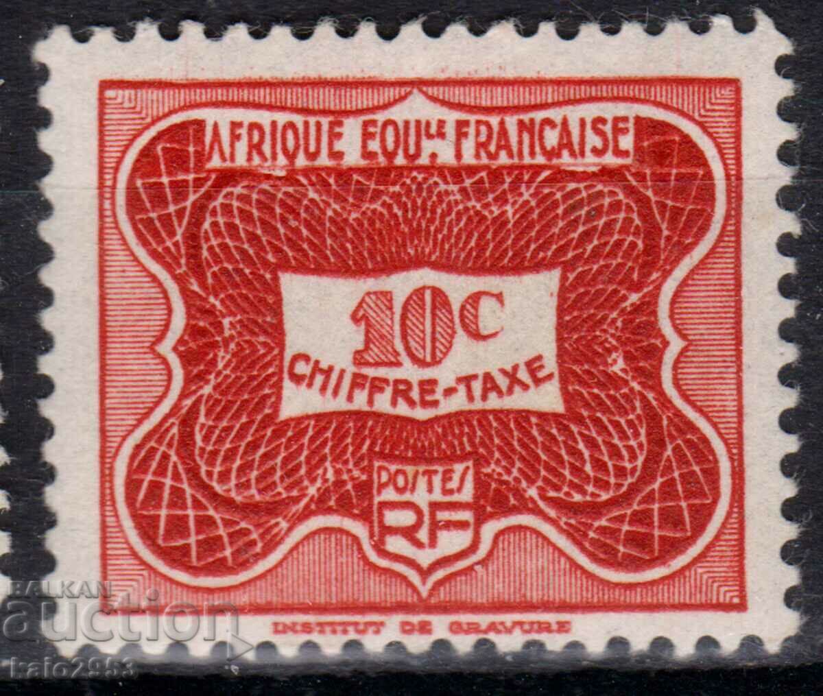 French Equat.Africa-1947-Pentru plată suplimentară-Număr,MNH