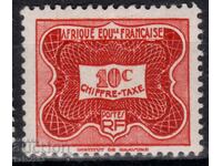 French Equat.Africa-1947-Pentru plată suplimentară-Număr,MNH