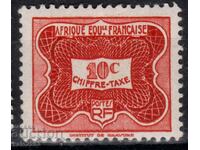 French Equat.Africa-1947-For additional payment-Number,MNH