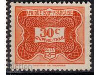 French Equat.Africa-1947-Pentru plată suplimentară-Număr,MNH