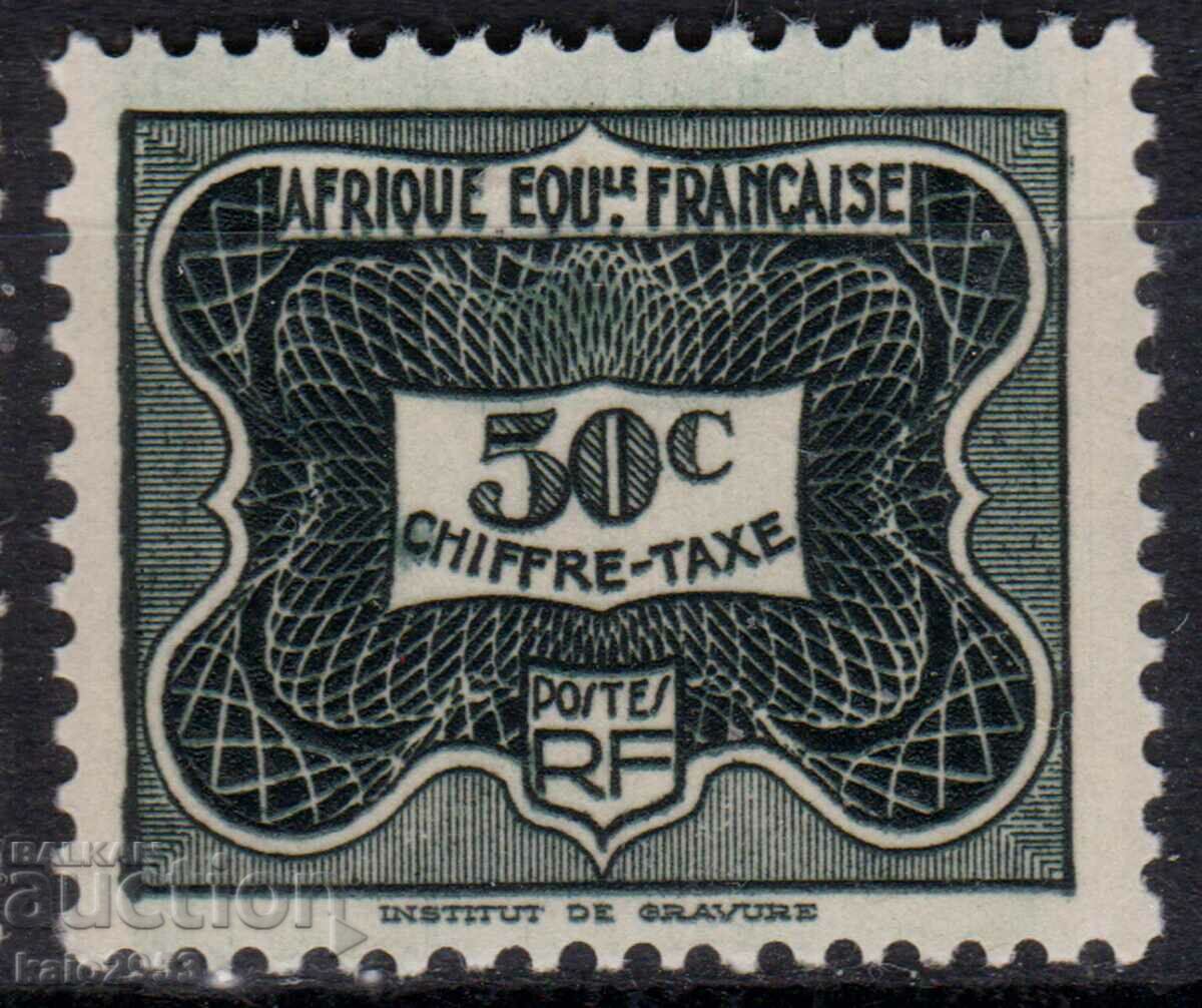 French Equat.Africa-1947-For additional payment-Number,MNH