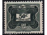 French Equat.Africa-1947-Για πρόσθετη πληρωμή-Αριθμός,MNH