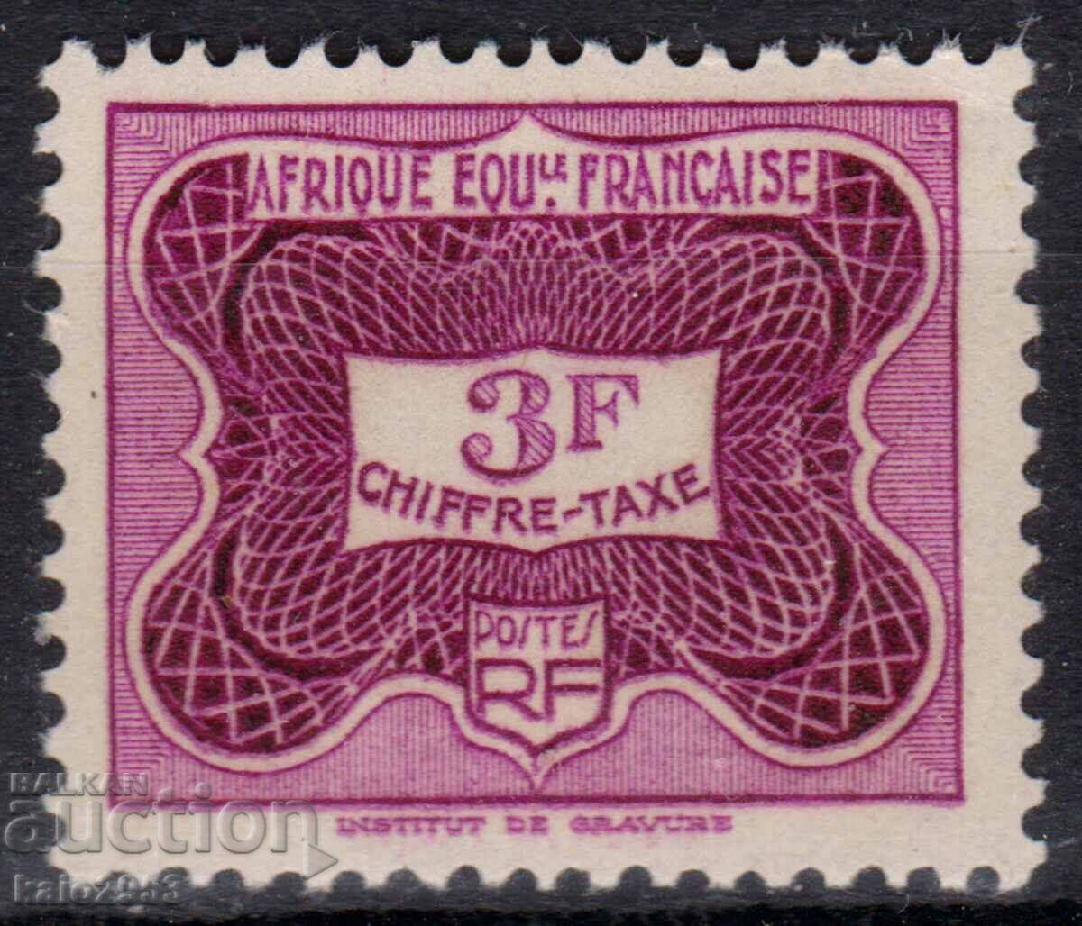 French Equat.Africa-1947-Pentru plată suplimentară-Număr,MNH