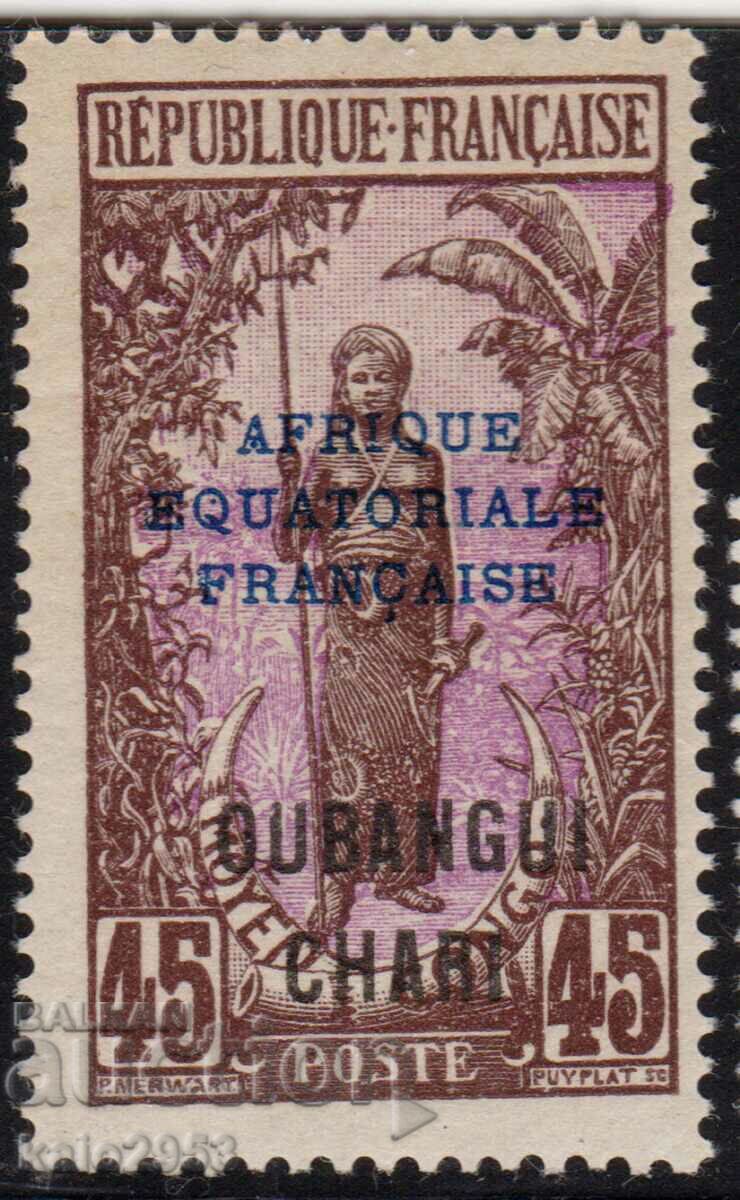 French Equat.Africa-1907-Moyen Congo,με εκθέτη FEA,MLH