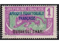 French Equat.Africa-1907-Moyen Congo,με εκθέτη FEA,MLH