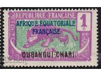 French Equat.Africa-1907-Moyen Congo,with FEA superscript,MLH