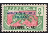 French Equat.Africa-1907-Moyen Congo,με εκθέτη FEA,MLH