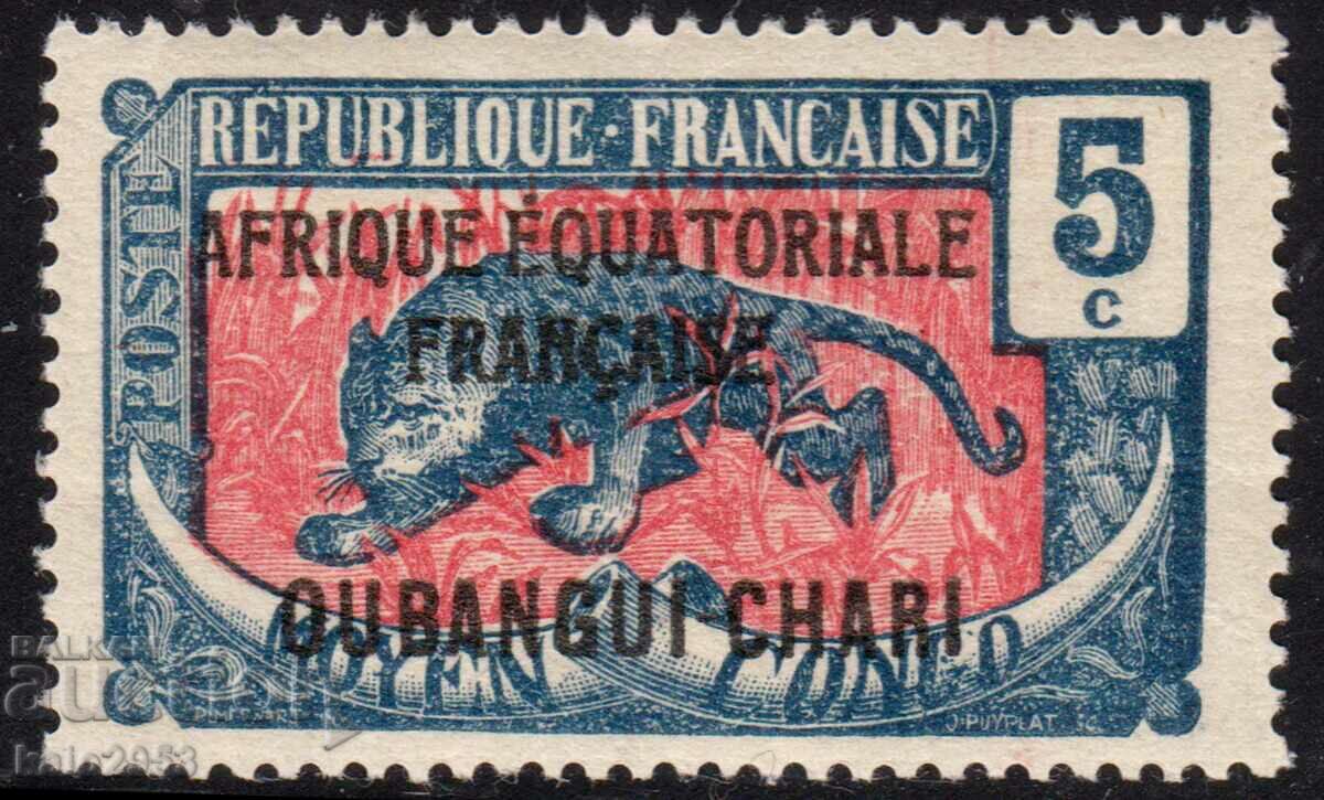 French Equat.Africa-1907-Moyen Congo,with FEA superscript,MLH