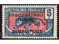 French Equat.Africa-1907-Moyen Congo,με εκθέτη FEA,MLH