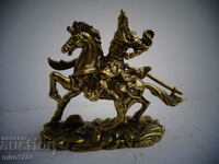 OT 1 ST. STATUETTE BRASS ASIAN WARRIOR ASIA CHINA