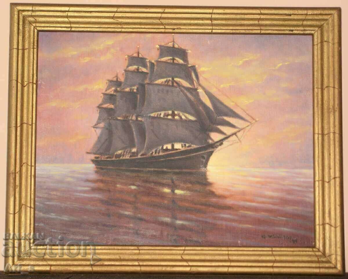 The Ship with the Scarlet Sails, oil on canvas from 1959 - 6 The Ship with the Scarlet Sails, oil on canvas from 1959 - 6