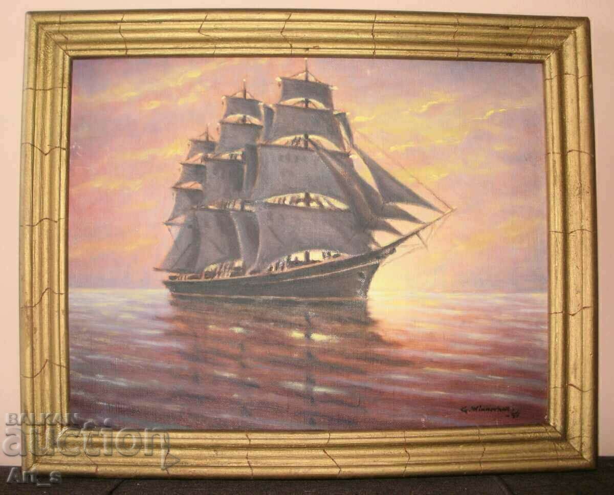 The Ship with the Scarlet Sails, oil on canvas from 1959 The Ship with the Scarlet Sails, oil on canvas from 1959