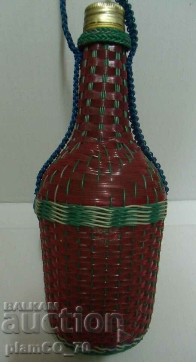 #*7740 old braided glass bottle