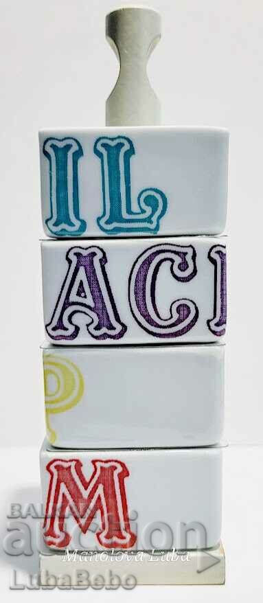 Designer porcelain egg holders - Jamie Oliver. with price 30.00 BGN | € 15.34 Designer porcelain egg holders - Jamie Oliver. with price 30.00 BGN | € 15.34