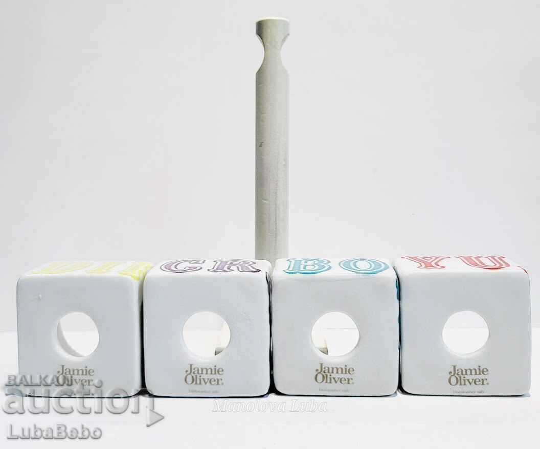 Designer porcelain egg holders - Jamie Oliver. - 6 Designer porcelain egg holders - Jamie Oliver. - 6