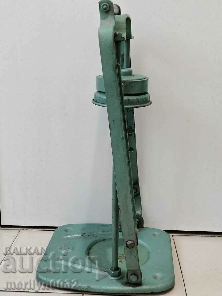 An old machine, a machine for closing jars, the 70s of the 20th century with price 45.00 BGN | € 23.01 An old machine, a machine for closing jars, the 70s of the 20th century with price 45.00 BGN | € 23.01