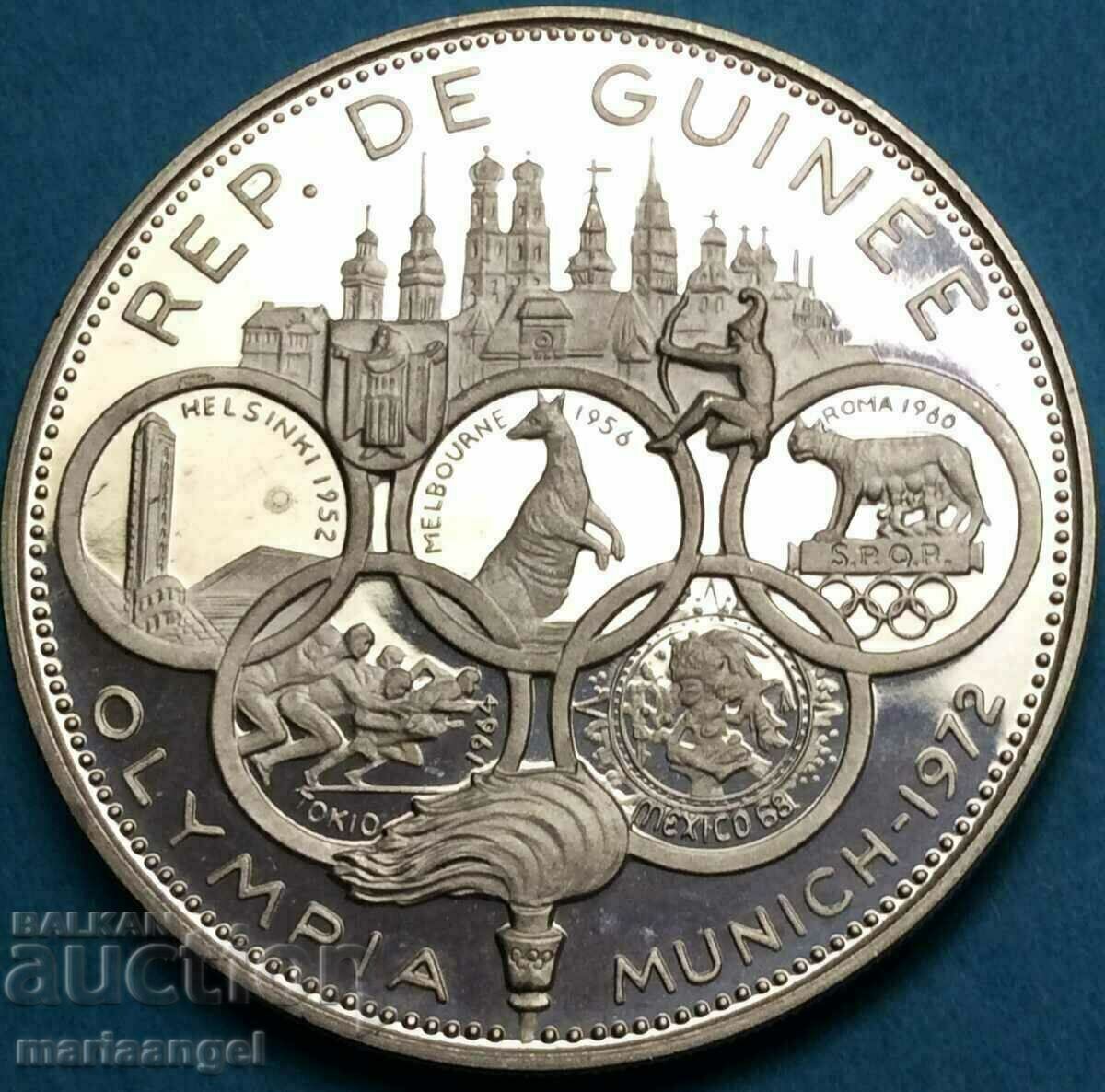 Guineea 1970 500 Franci Olimpiada Munchen UNC PROOF RARE