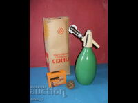 Collectible Russian household siphon "SVIYAGA" with cartridges