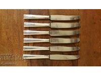 Table knives with silver-plated handles Bruckmann Solingen-6 pcs.