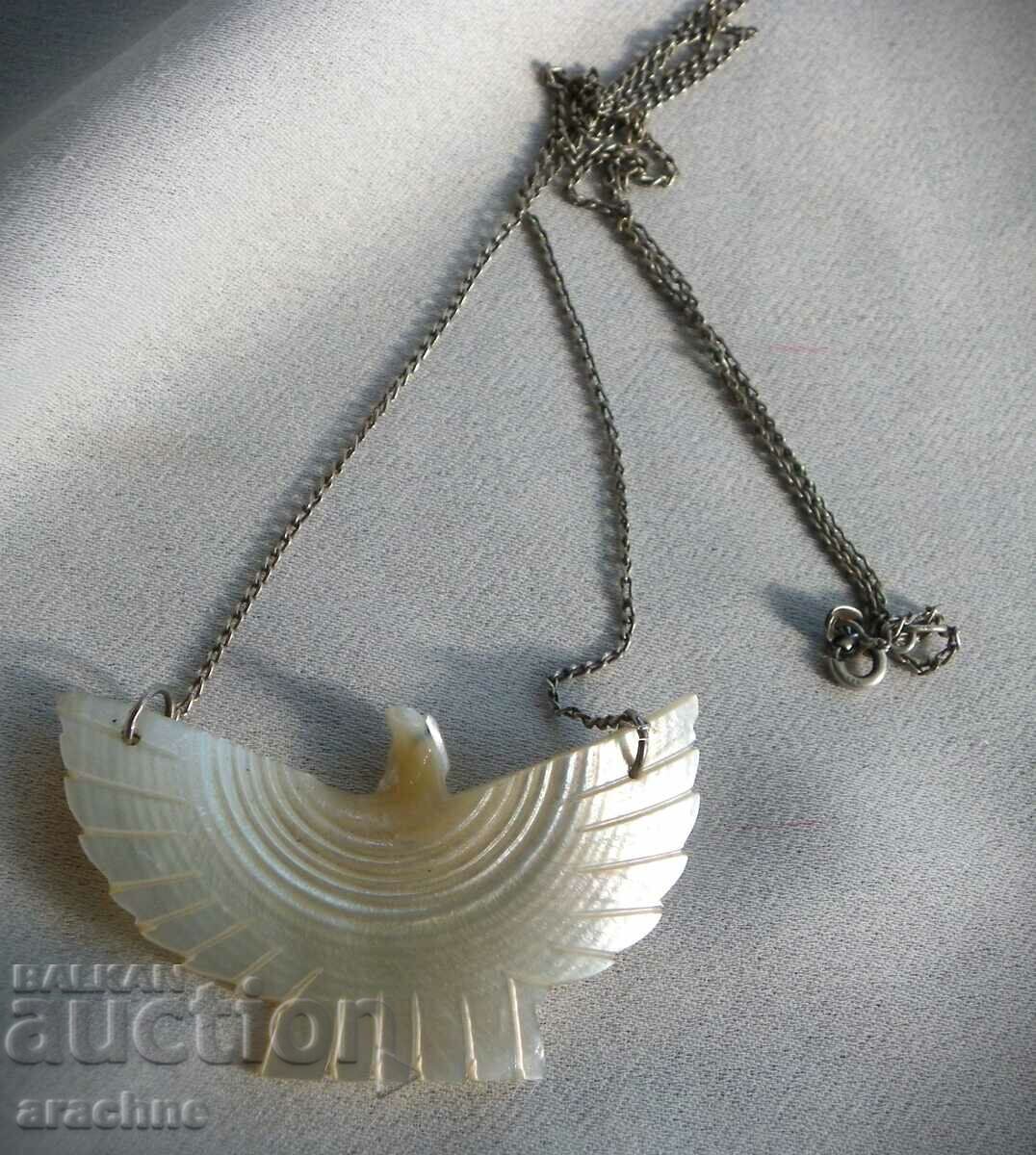 Κολιέ "Αετός" - μητέρα του μαργαριταριού, ασήμι με τιμή 75.00 BGN | € 38.35 Κολιέ "Αετός" - μητέρα του μαργαριταριού, ασήμι με τιμή 75.00 BGN | € 38.35