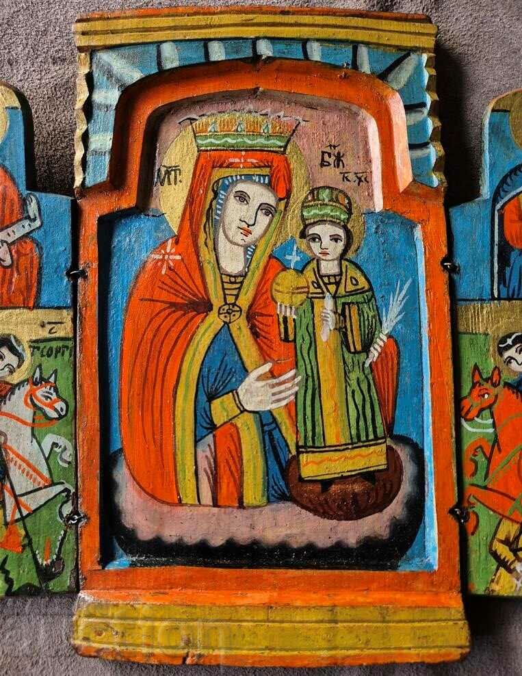 Revival Home Icon Triptych Perfect original 19th century with price 980.00 BGN | € 501.07 Revival Home Icon Triptych Perfect original 19th century with price 980.00 BGN | € 501.07