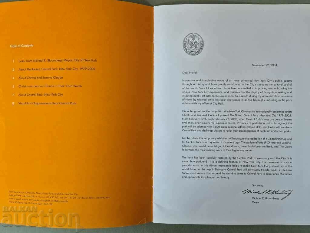 Auction Hristo Yavashev Christo 2005 The Gates Central Park New York Auction Hristo Yavashev Christo 2005 The Gates Central Park New York