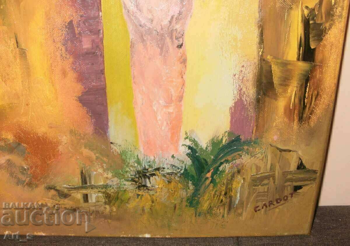 Delivery of "The Gate", Arabic motifs painted in oil on canvas