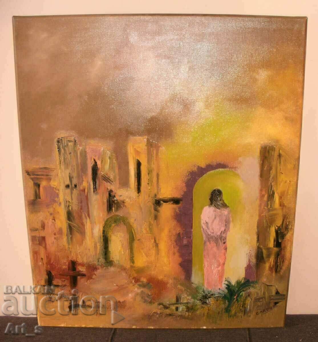 "The Gate", Arabic motifs painted in oil on canvas