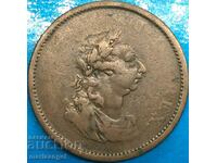 1 penny 1805 England for Ireland George III 34mm 16.8g rare