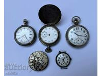 5Old silver Zenith 800 pocket watches