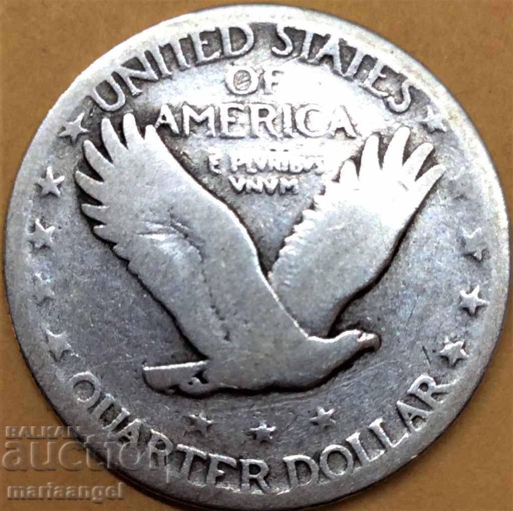 US 1/4 Dollar 1925 25 Cents Liberty Eagle Silver