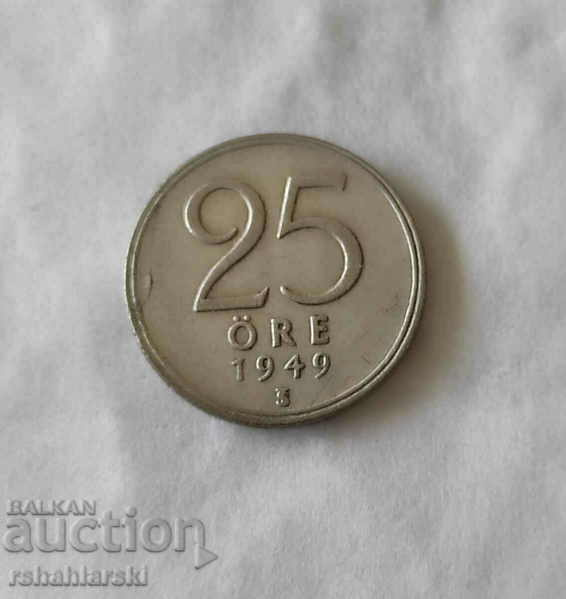 Coin Sweden 25 Jore, 1949