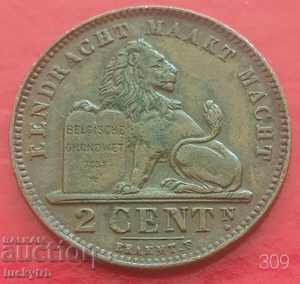 2 centimes 1912 - Belgium