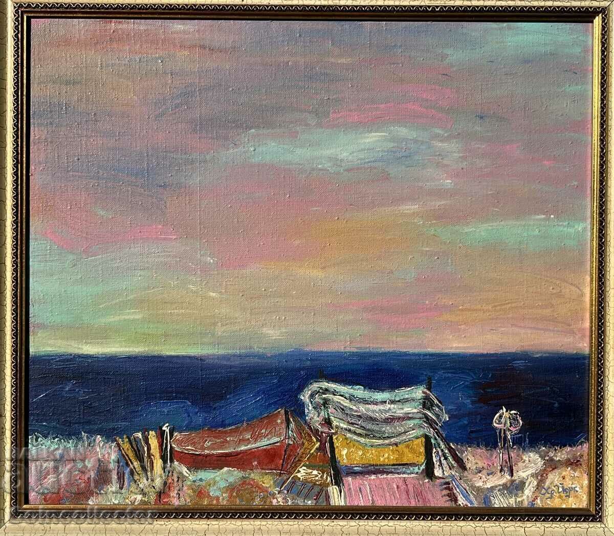 Auction  Painting by Hristo Yorgovski-"Landscape"