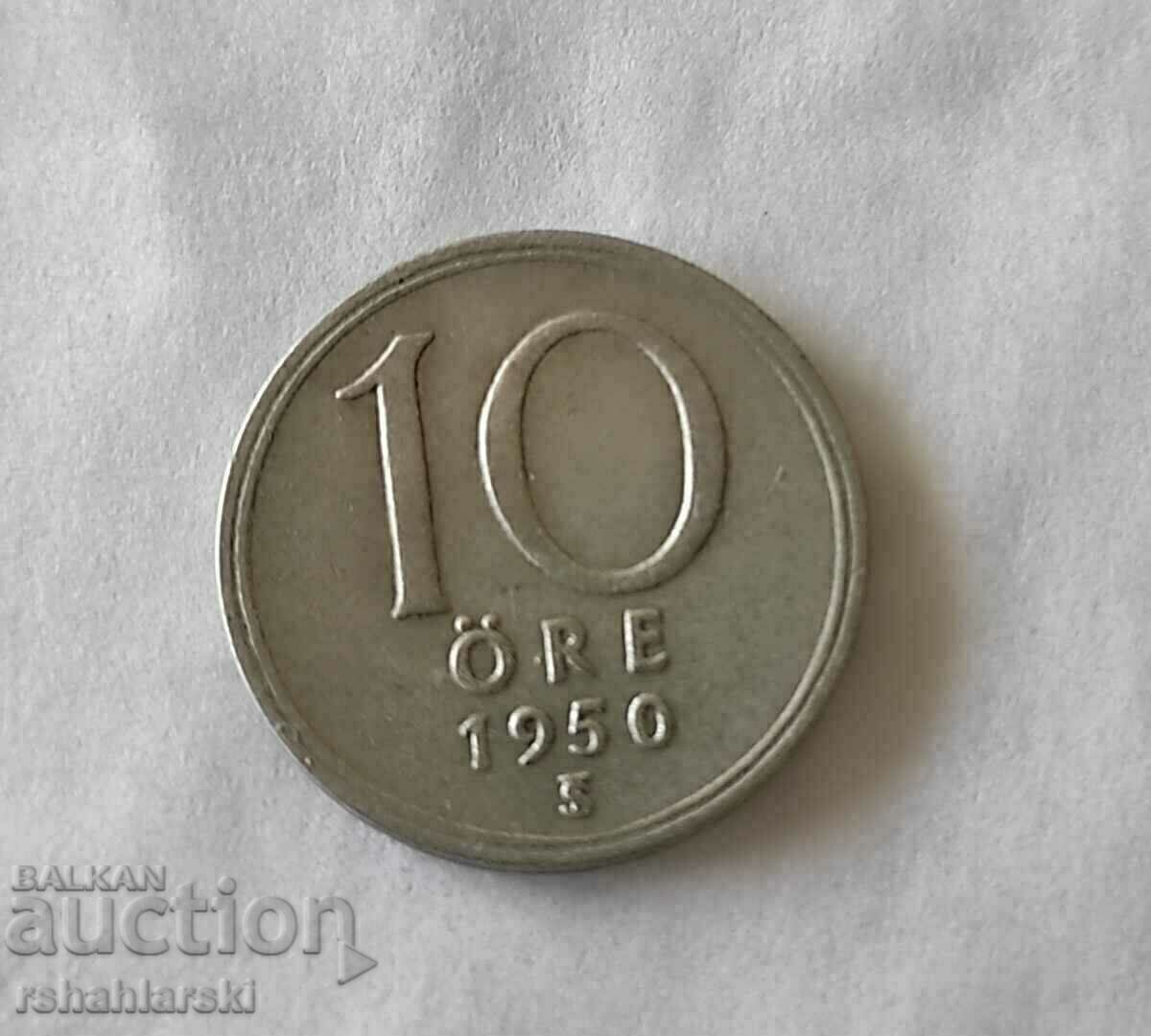 Coin Sweden 10 Jore, 1950