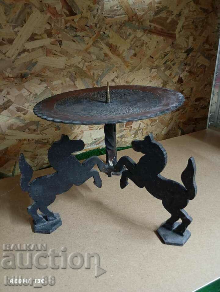 Auction  Candlestick Horses are solid iron