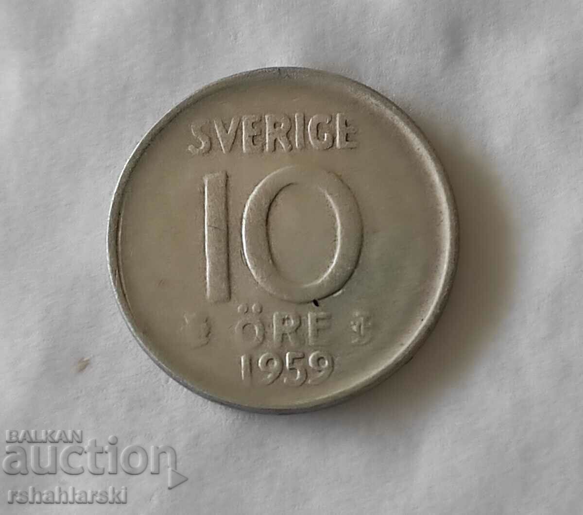 Coin Sweden 10 Jore, 1959