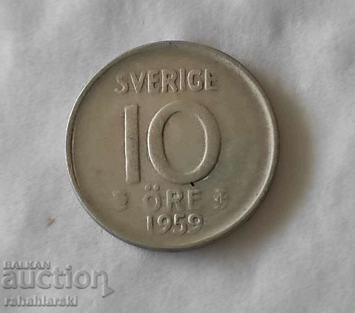 Coin Sweden 10 Jore, 1959