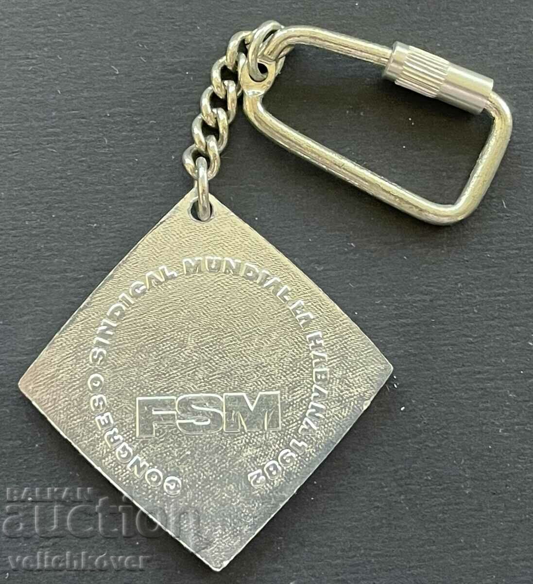 38935 Cuba Keychain World Trade Union Congress Havana with price 5.00 BGN | € 2.56 38935 Cuba Keychain World Trade Union Congress Havana with price 5.00 BGN | € 2.56