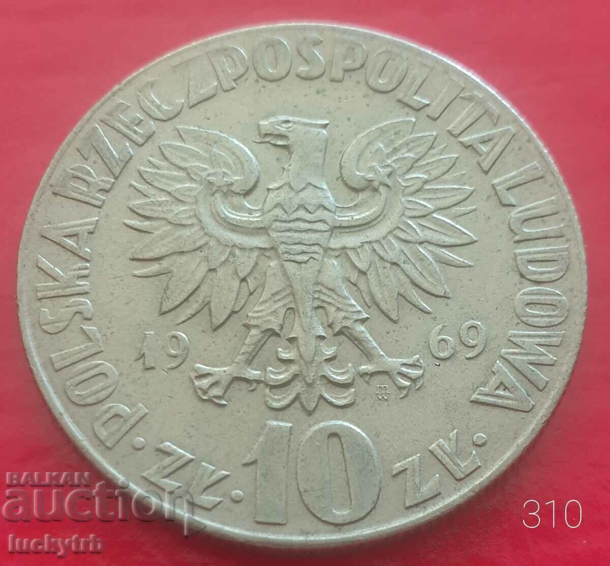 10 zlotys 1969 - Poland 10 zlotys 1969 - Poland