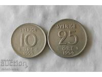 Coins Sweden - 2 pcs. Silver 0.400 [1954 - 1959]