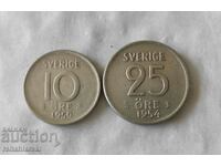 Coins Sweden - 2 pcs. Silver 0.400 [1954 - 1959]